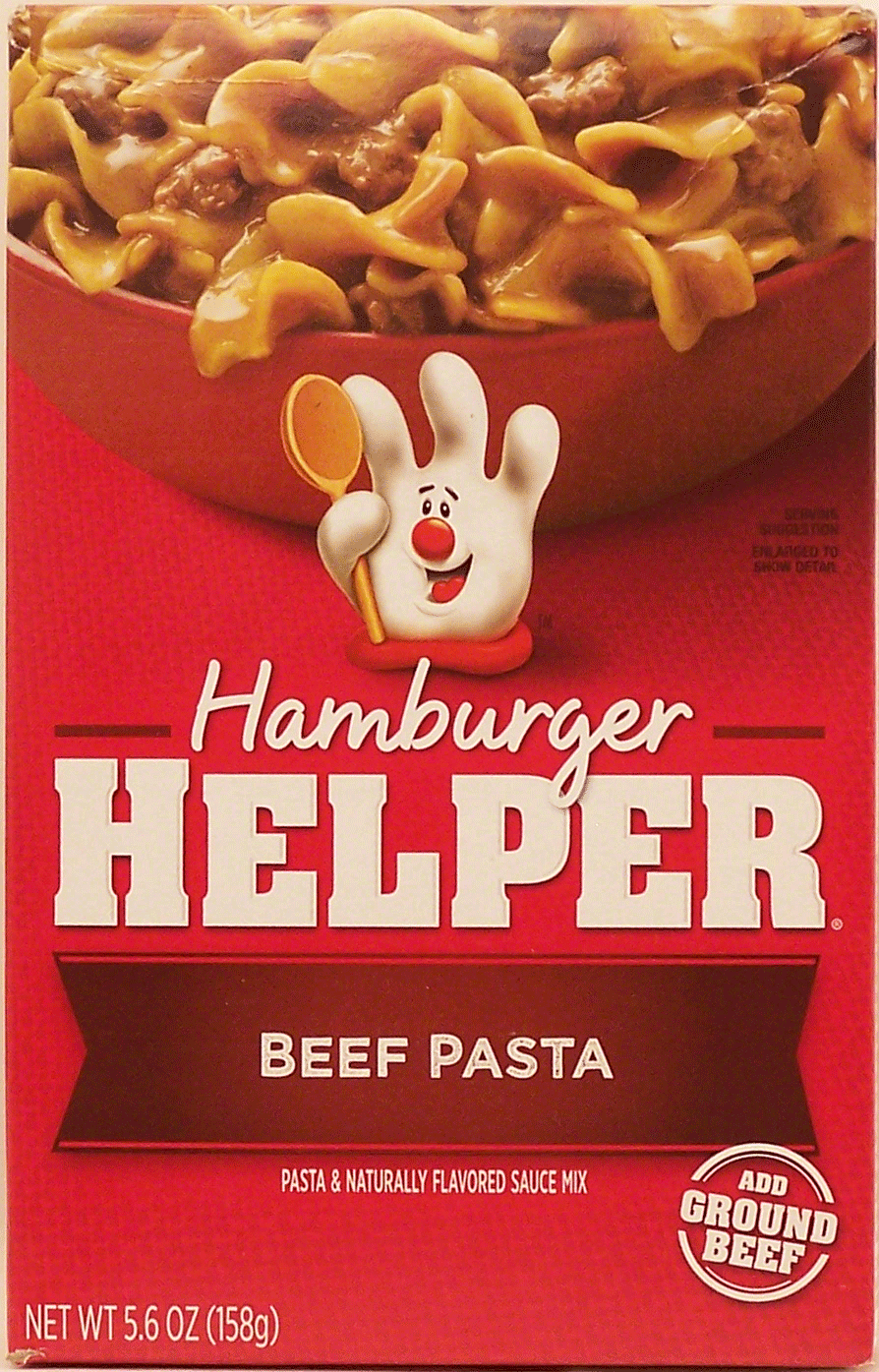 Betty Crocker&nbsp;Hamburger Helper&nbsp;beef pasta: pasta and sauce mix, makes 5 1-cup servings Full-Size Picture